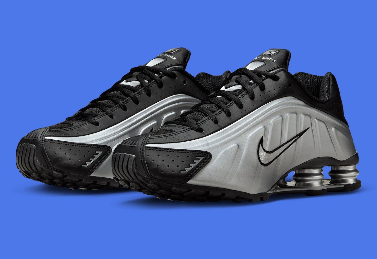 Nike Shox R4 Metallic Silver Black HQ1988-007 1 Nike Shox R4 Metallic Silver Black HQ1988-007
